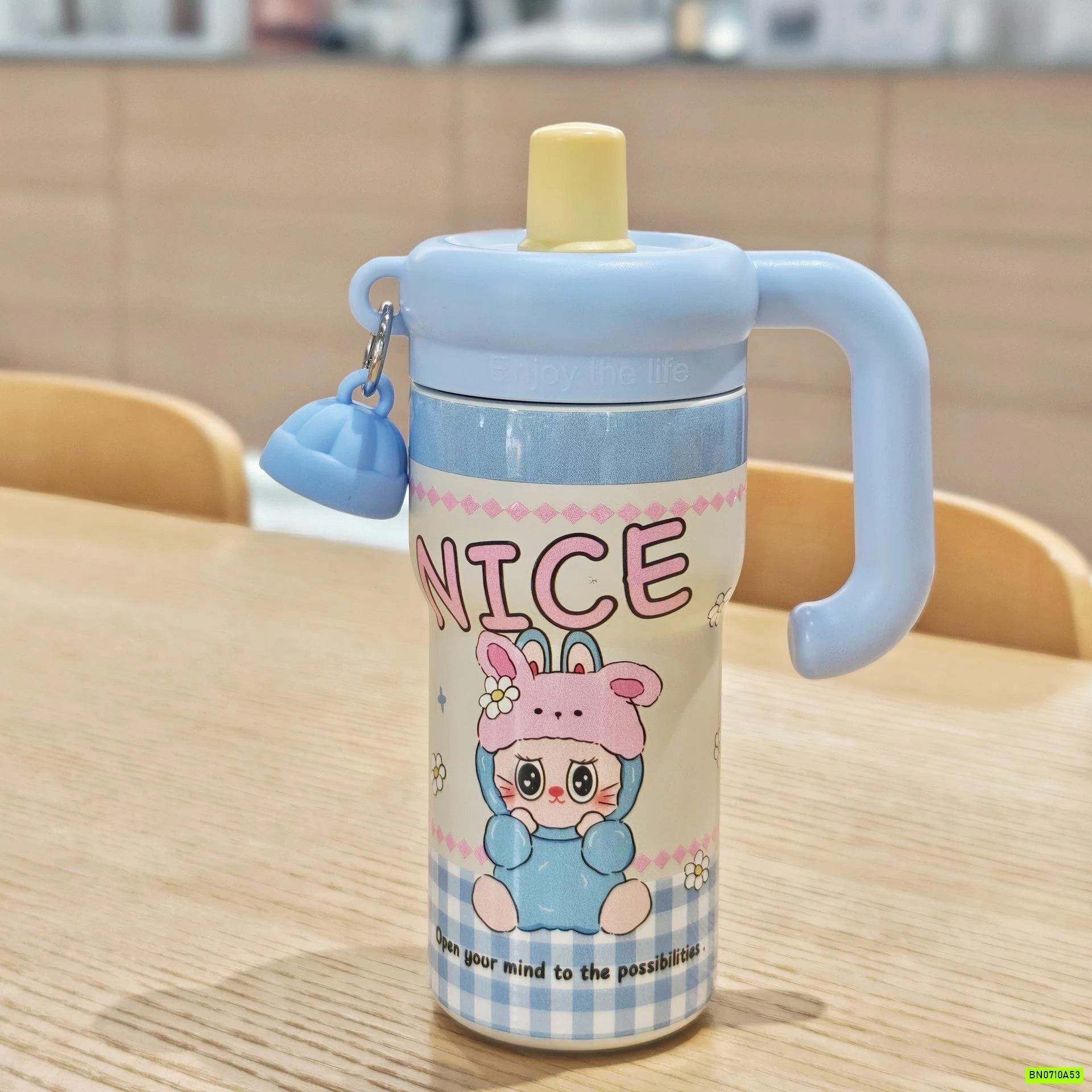 BÌNH NƯỚC GIỮ NHIỆT LABUBU CÓ TAY CẦM