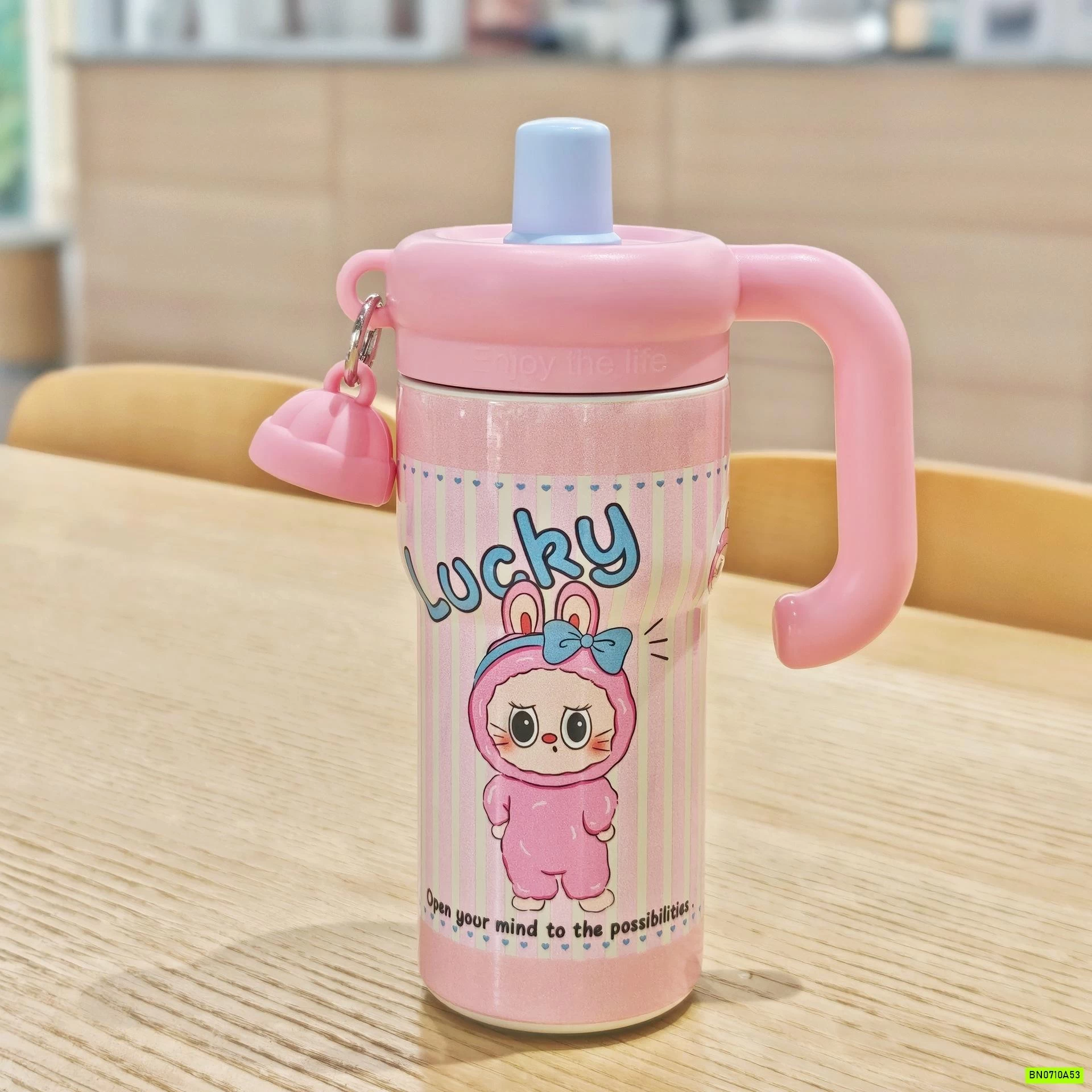 BÌNH NƯỚC GIỮ NHIỆT LABUBU CÓ TAY CẦM