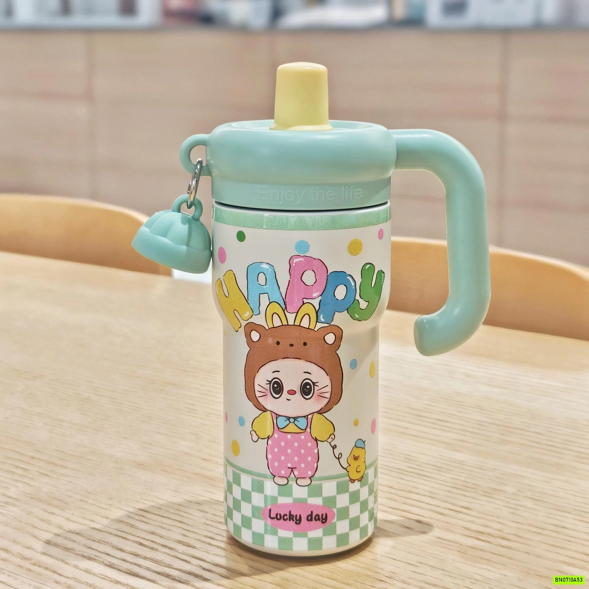 BÌNH NƯỚC GIỮ NHIỆT LABUBU CÓ TAY CẦM