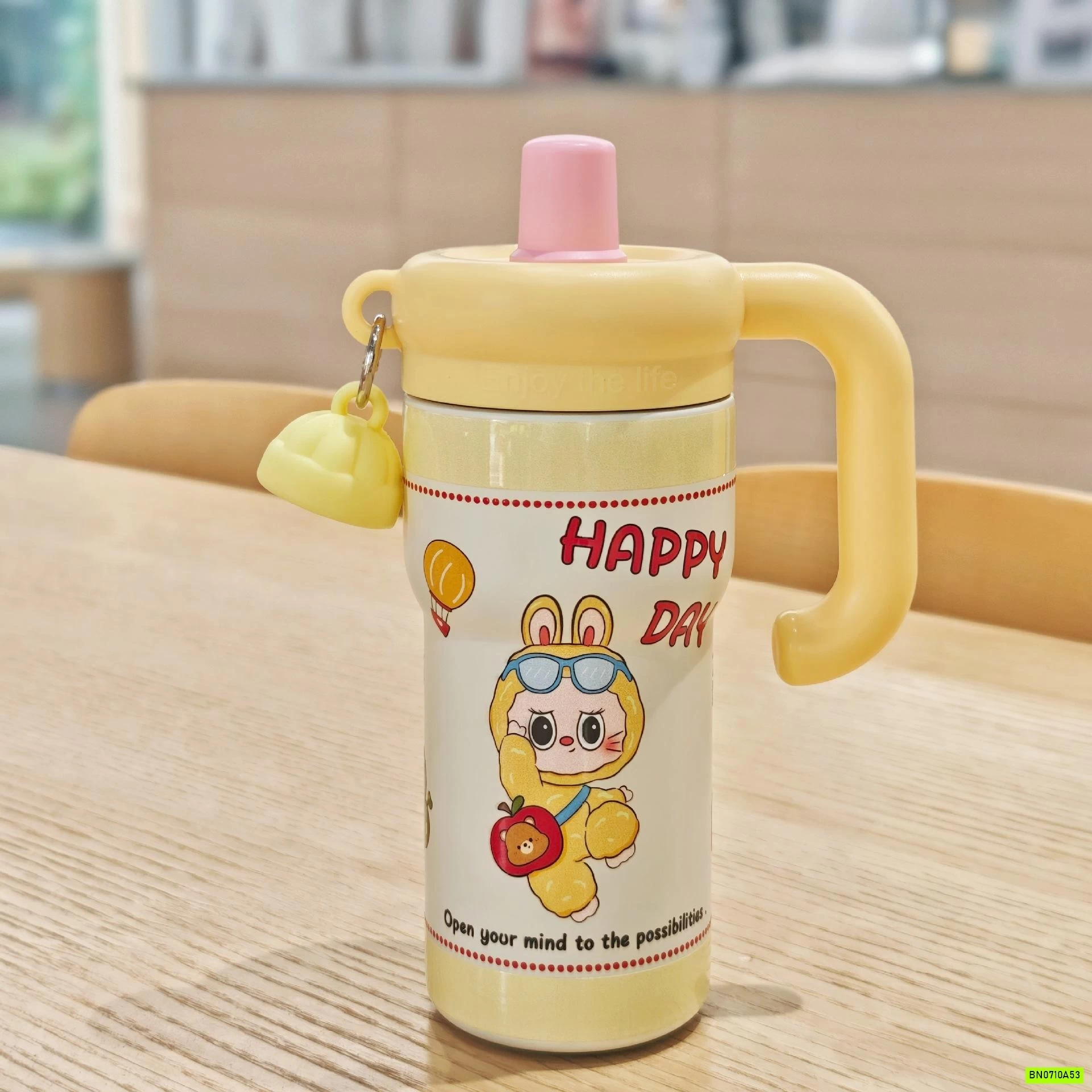 BÌNH NƯỚC GIỮ NHIỆT LABUBU CÓ TAY CẦM