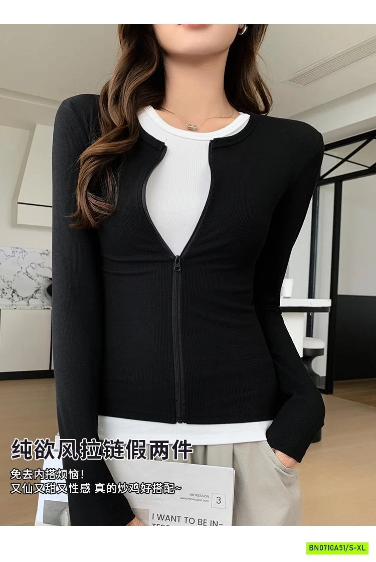 ÁO 2 LỚP GIẢ KHÓA KÉO