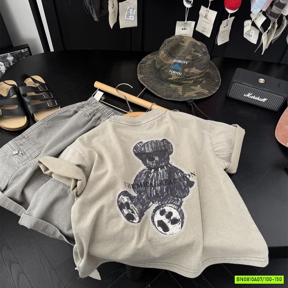 ÁO THUN IN GẤU LƯNG