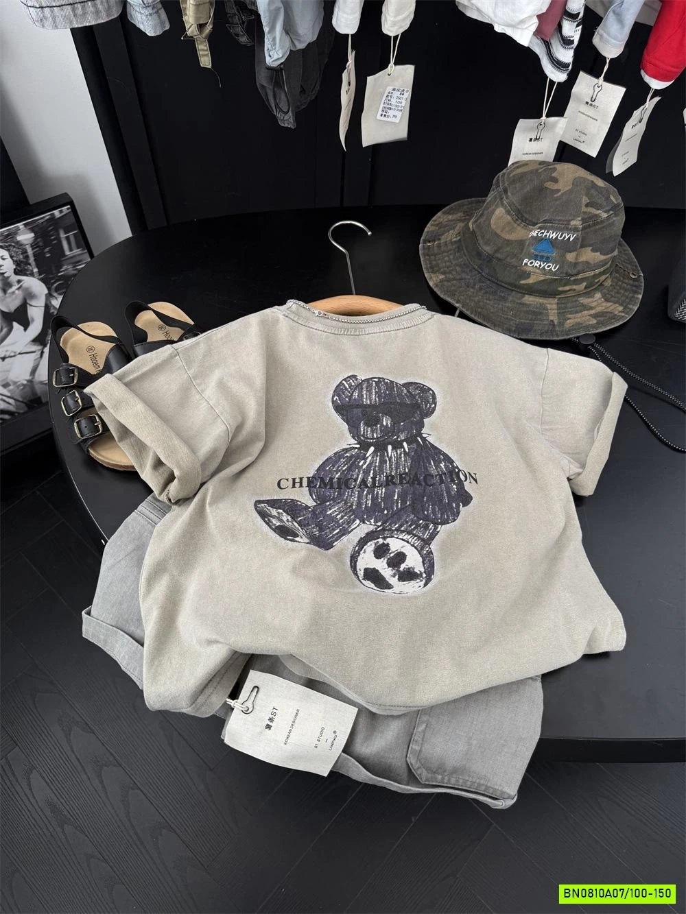 ÁO THUN IN GẤU LƯNG