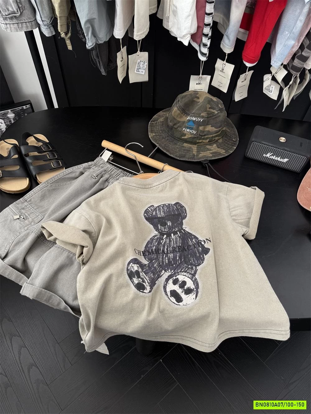 ÁO THUN IN GẤU LƯNG