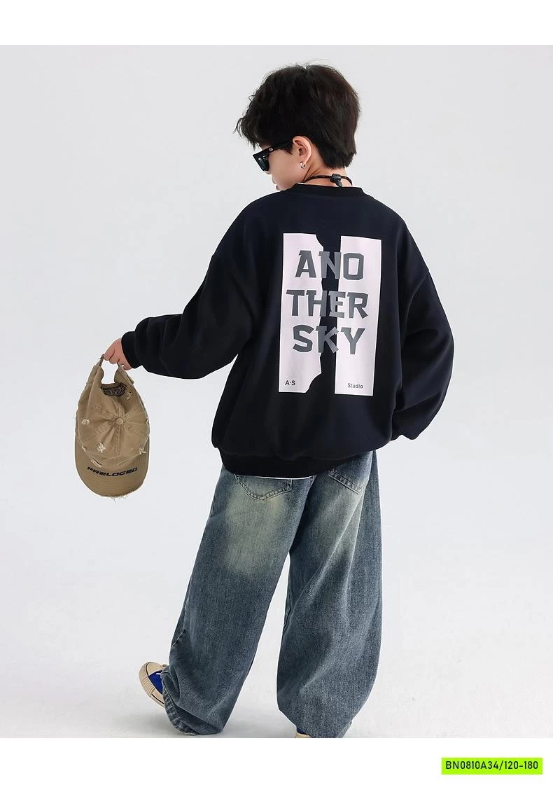 ÁO NỈ IN CHỮ CỔ TRÒN