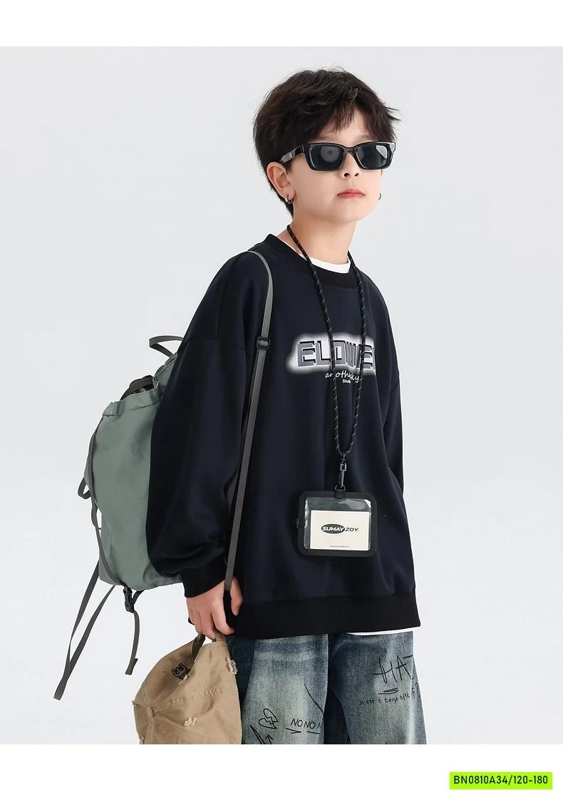 ÁO NỈ IN CHỮ CỔ TRÒN