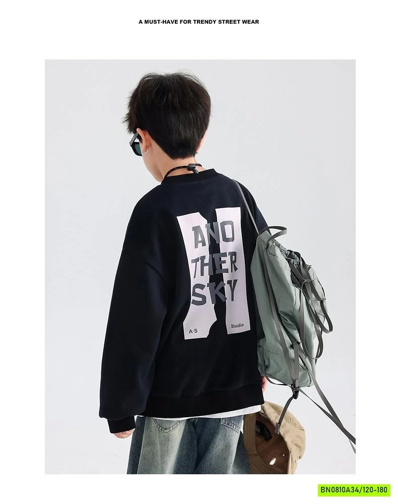 ÁO NỈ IN CHỮ CỔ TRÒN