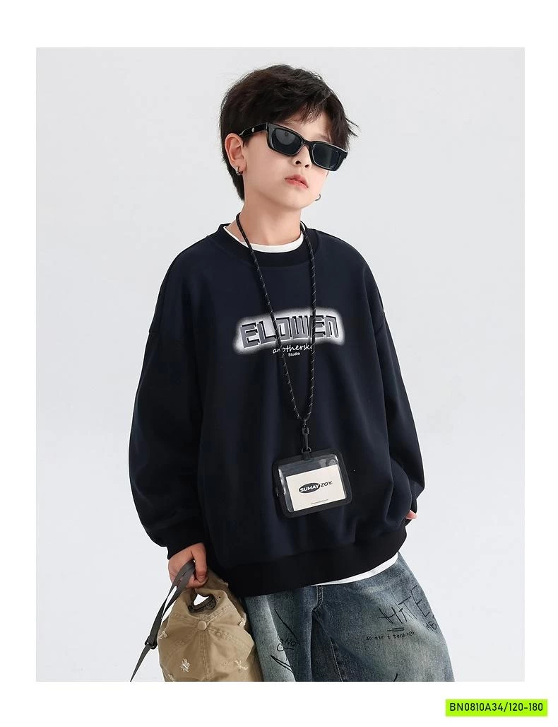 ÁO NỈ IN CHỮ CỔ TRÒN