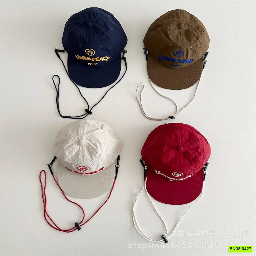 MŨ KẾT TÁN PHẲNG THÊU CHỮ