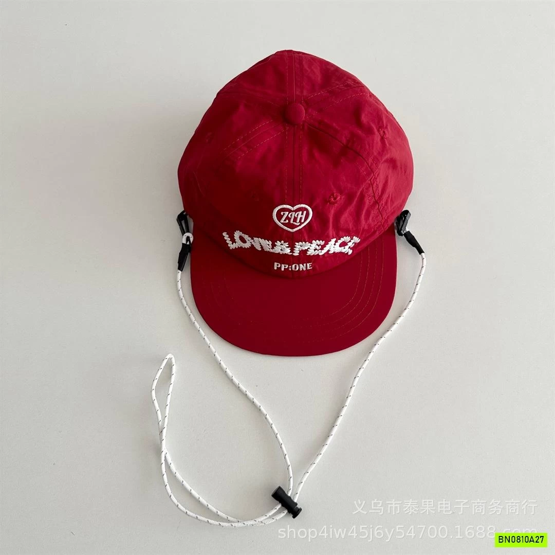 MŨ KẾT TÁN PHẲNG THÊU CHỮ