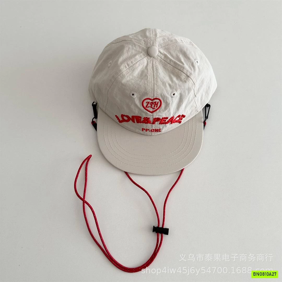 MŨ KẾT TÁN PHẲNG THÊU CHỮ