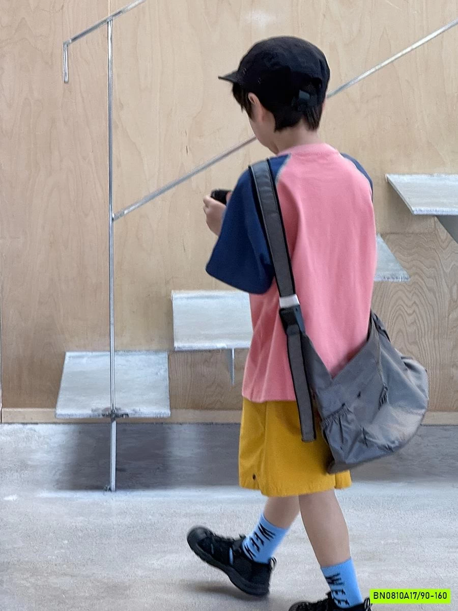 ÁO THUN PHỐI MÀU TAY IN NỔI 25B126 AMBB