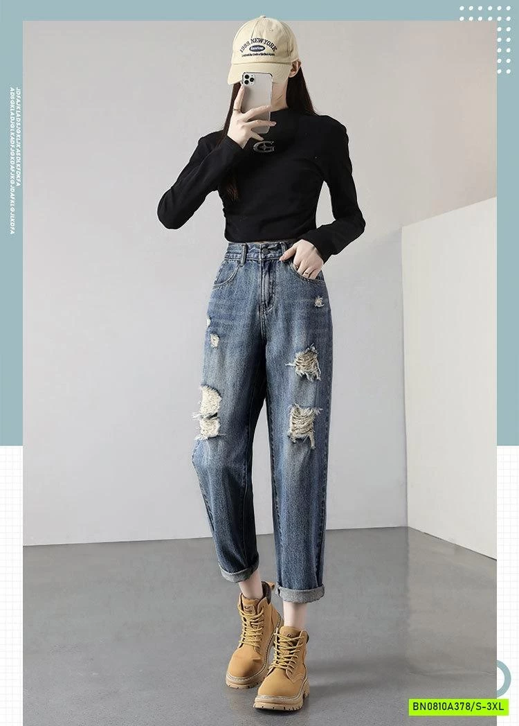 JEANS BAGGY RÁCH CÁ TÍNH