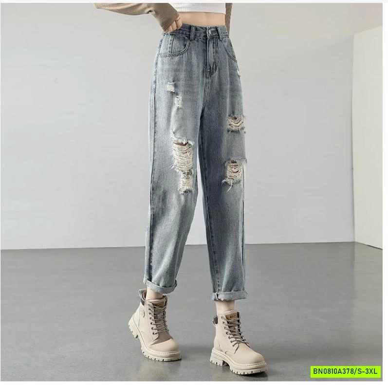 JEANS BAGGY RÁCH CÁ TÍNH