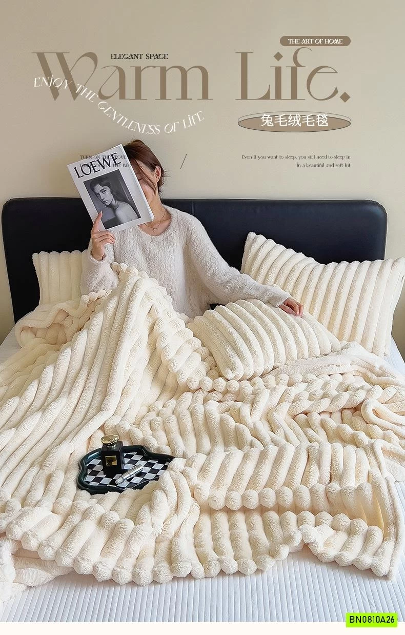 CHĂN LÔNG CỪU TRƠN MÀU