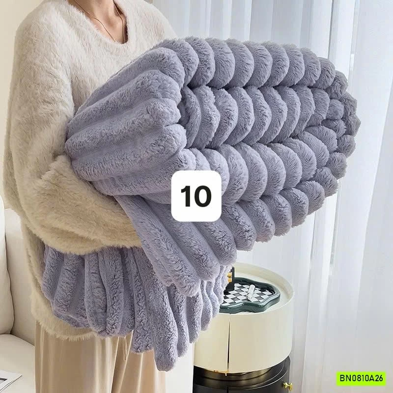 CHĂN LÔNG CỪU TRƠN MÀU