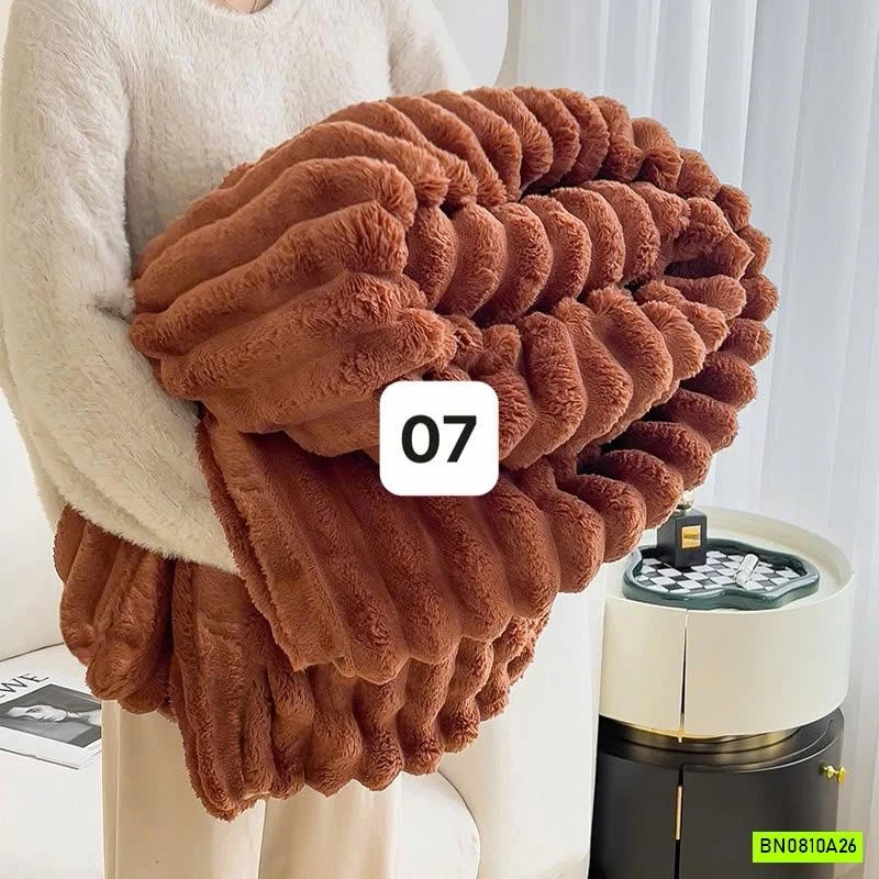 CHĂN LÔNG CỪU TRƠN MÀU