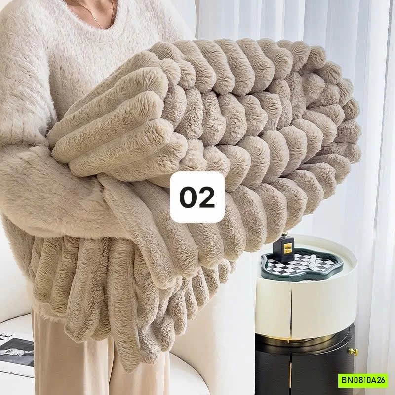 CHĂN LÔNG CỪU TRƠN MÀU