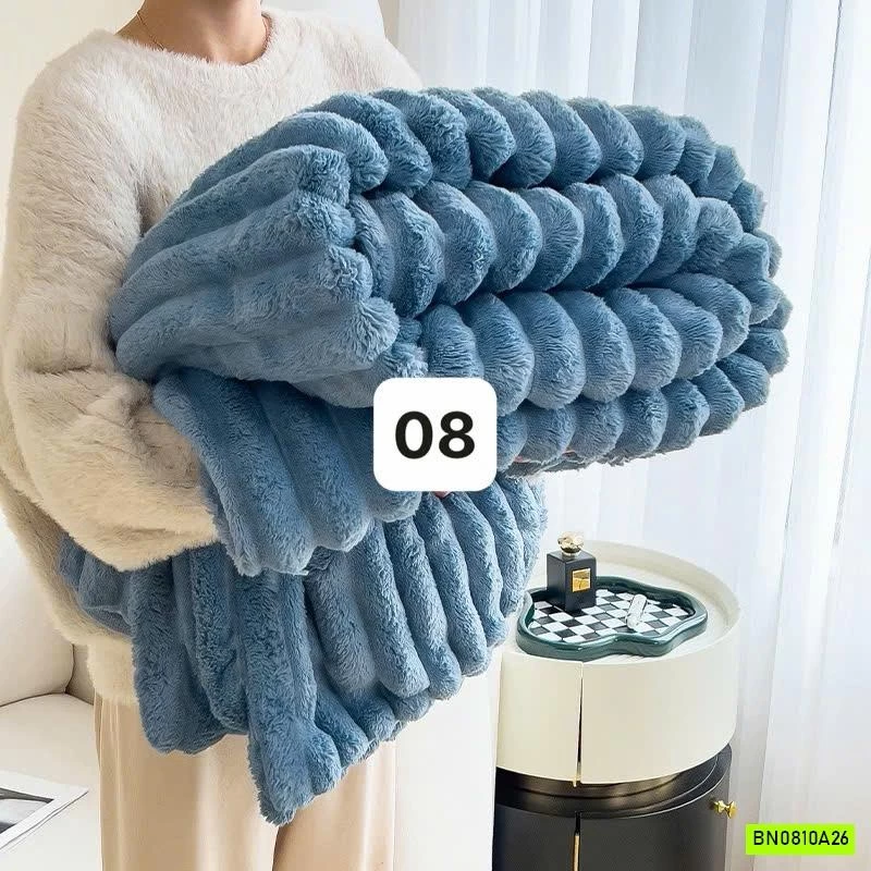 CHĂN LÔNG CỪU TRƠN MÀU