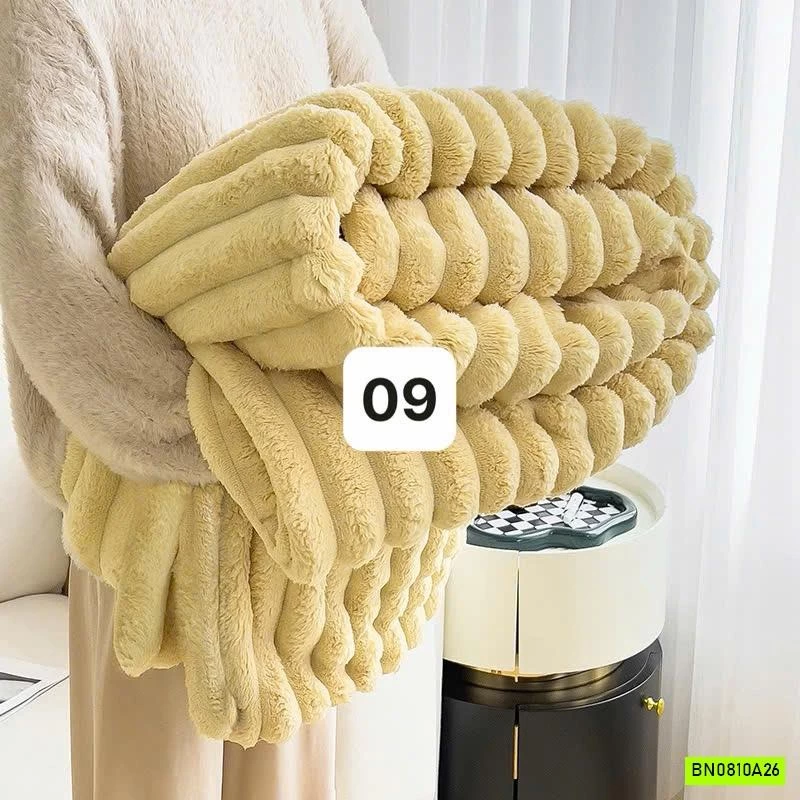 CHĂN LÔNG CỪU TRƠN MÀU