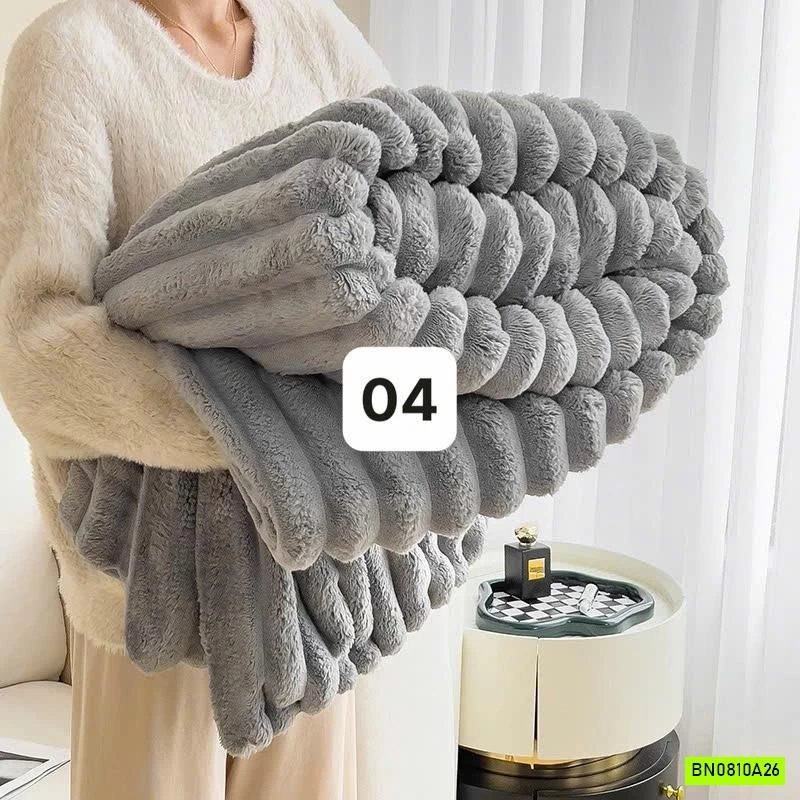 CHĂN LÔNG CỪU TRƠN MÀU