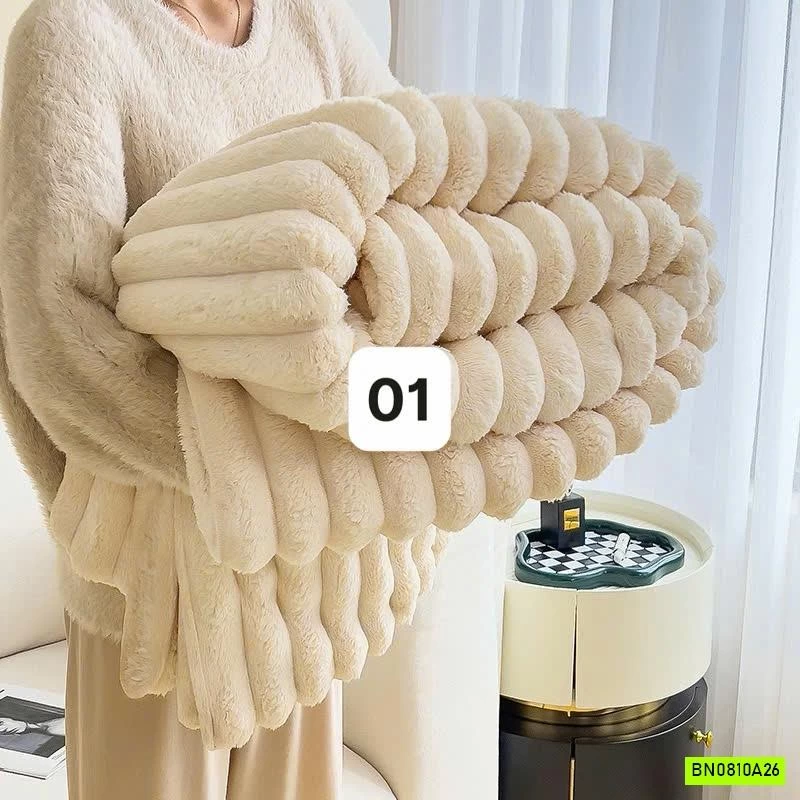 CHĂN LÔNG CỪU TRƠN MÀU