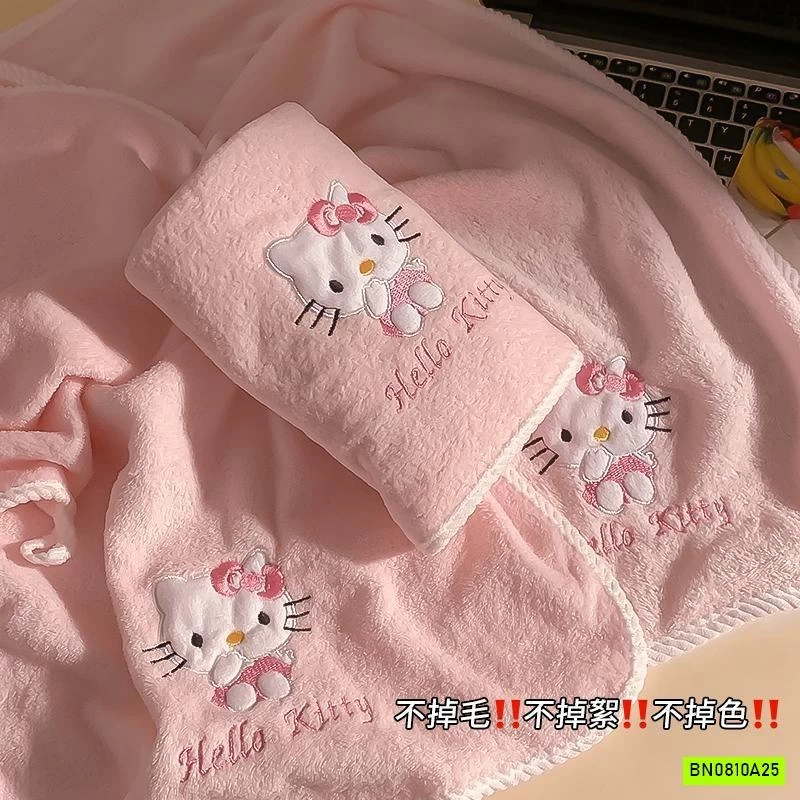 SET KHĂN TẮM KITTY 4 MÓN