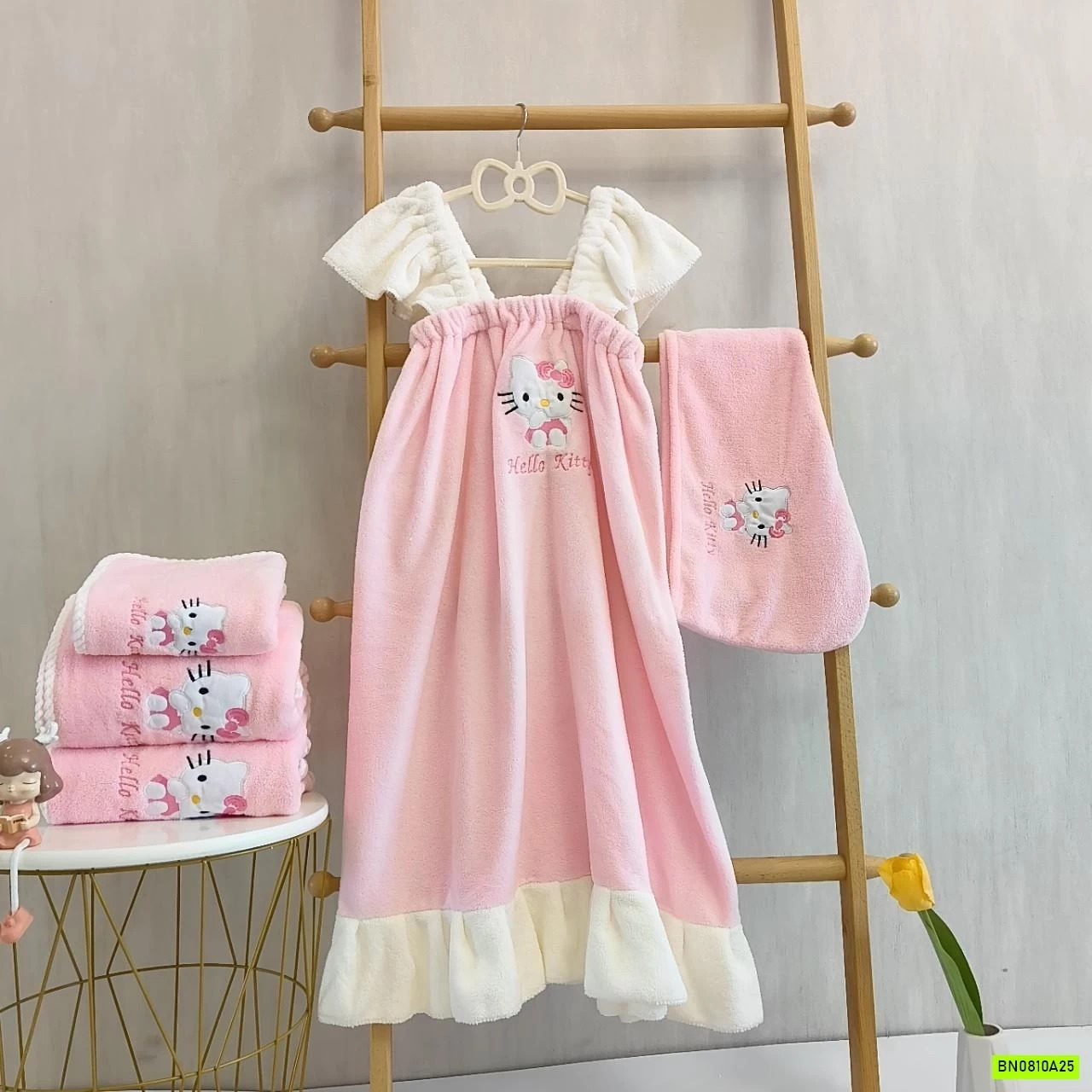 SET KHĂN TẮM KITTY 4 MÓN