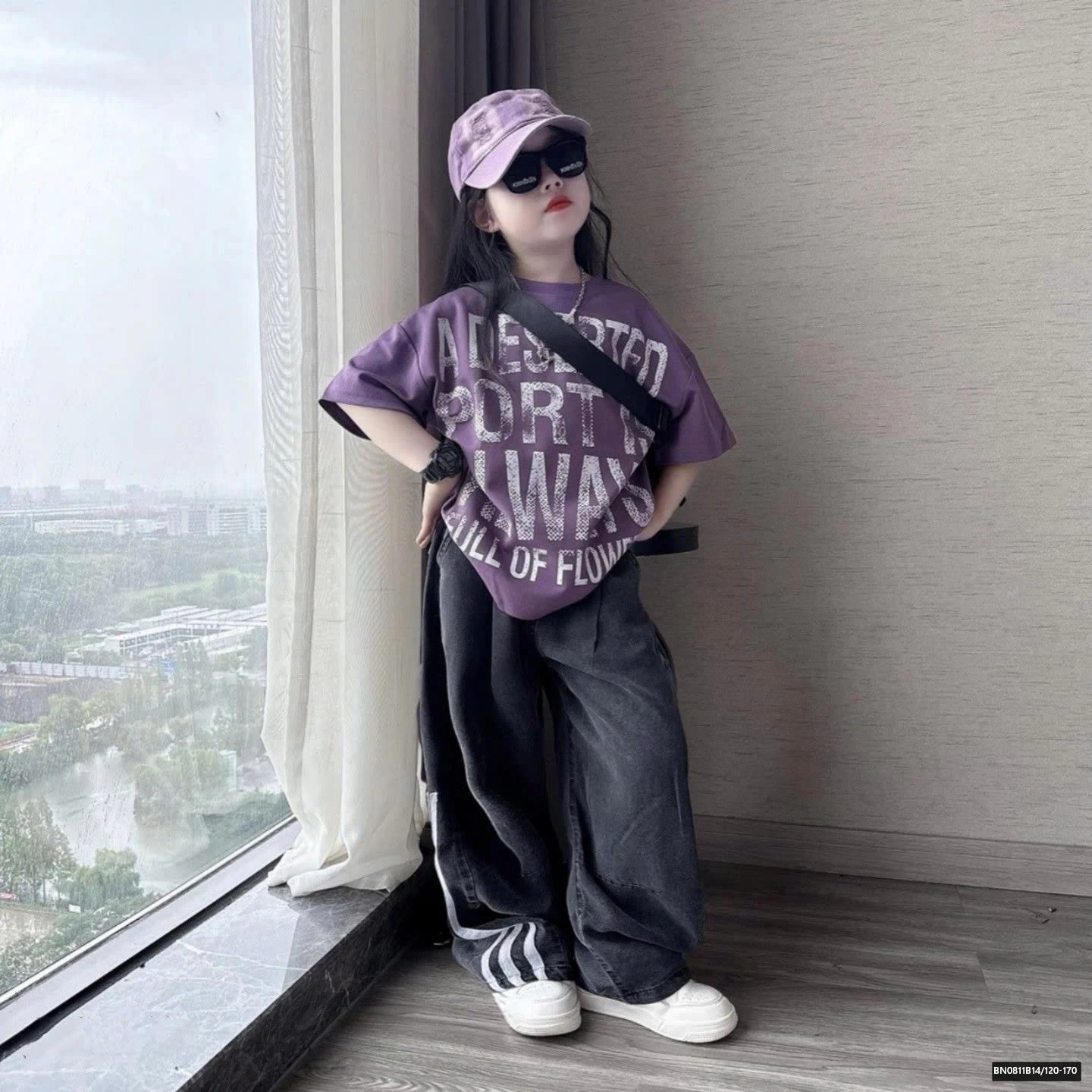 SÉT ÁO THUN CHỮ NGĂN TAY MIX QUẦN JEAN 3 SỌC