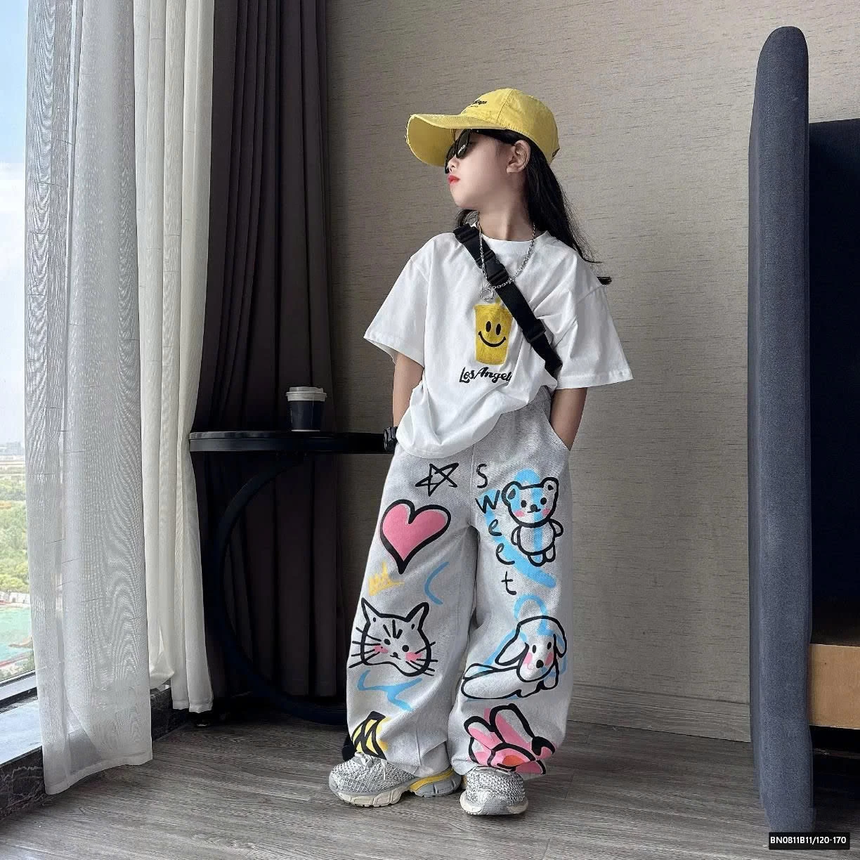 SÉT ÁO THUN MẶT CƯỜI MIX QUẦN IN HÌNH