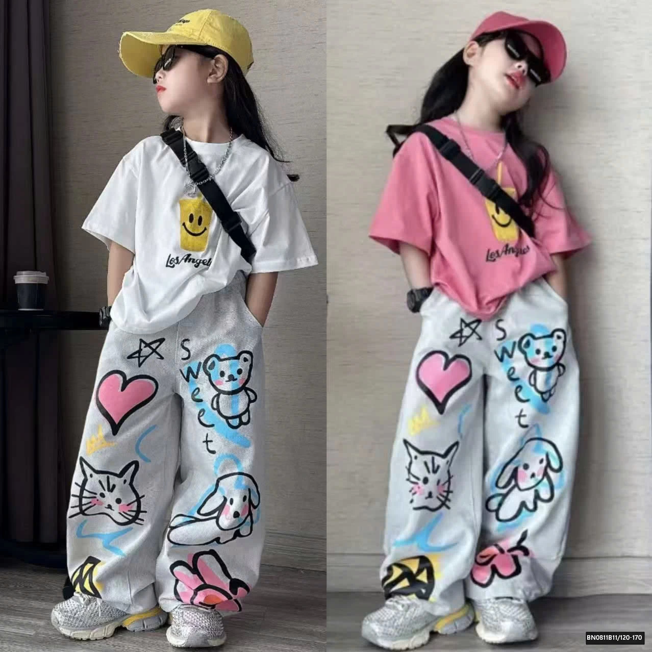 SÉT ÁO THUN MẶT CƯỜI MIX QUẦN IN HÌNH