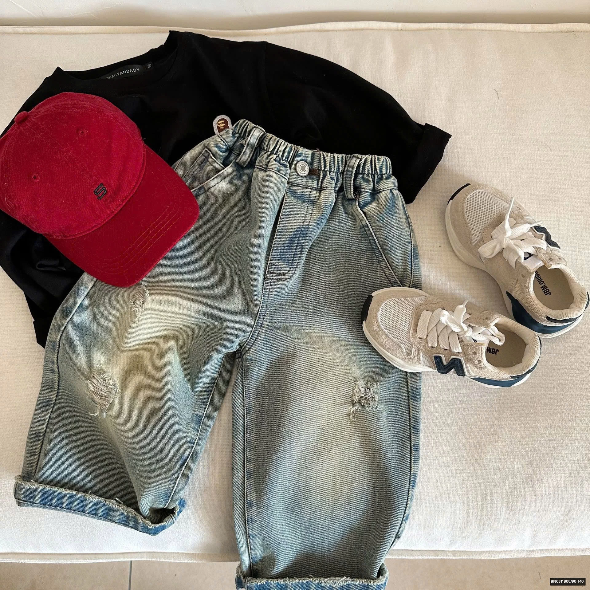 QUẦN JEAN RÁCH BẠC MÀU MMY