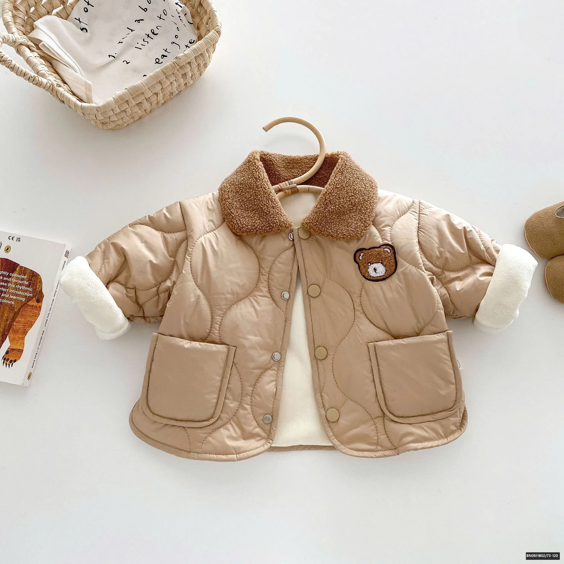 ÁO KHOÁC PHAO LÓT NHUNG CỔ LÔNG