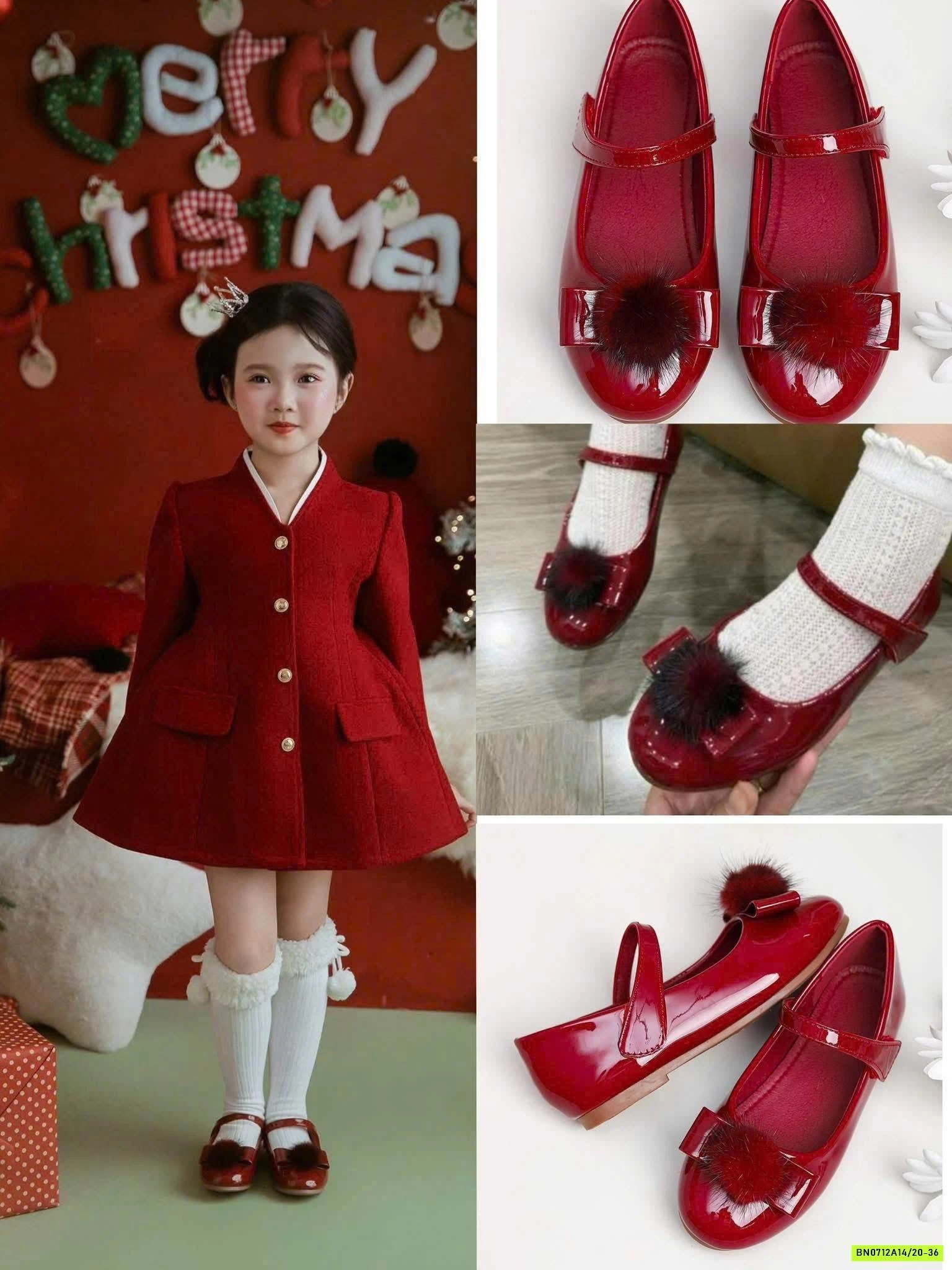 GIÀY BÚP BÊ BÓNG ĐỎ