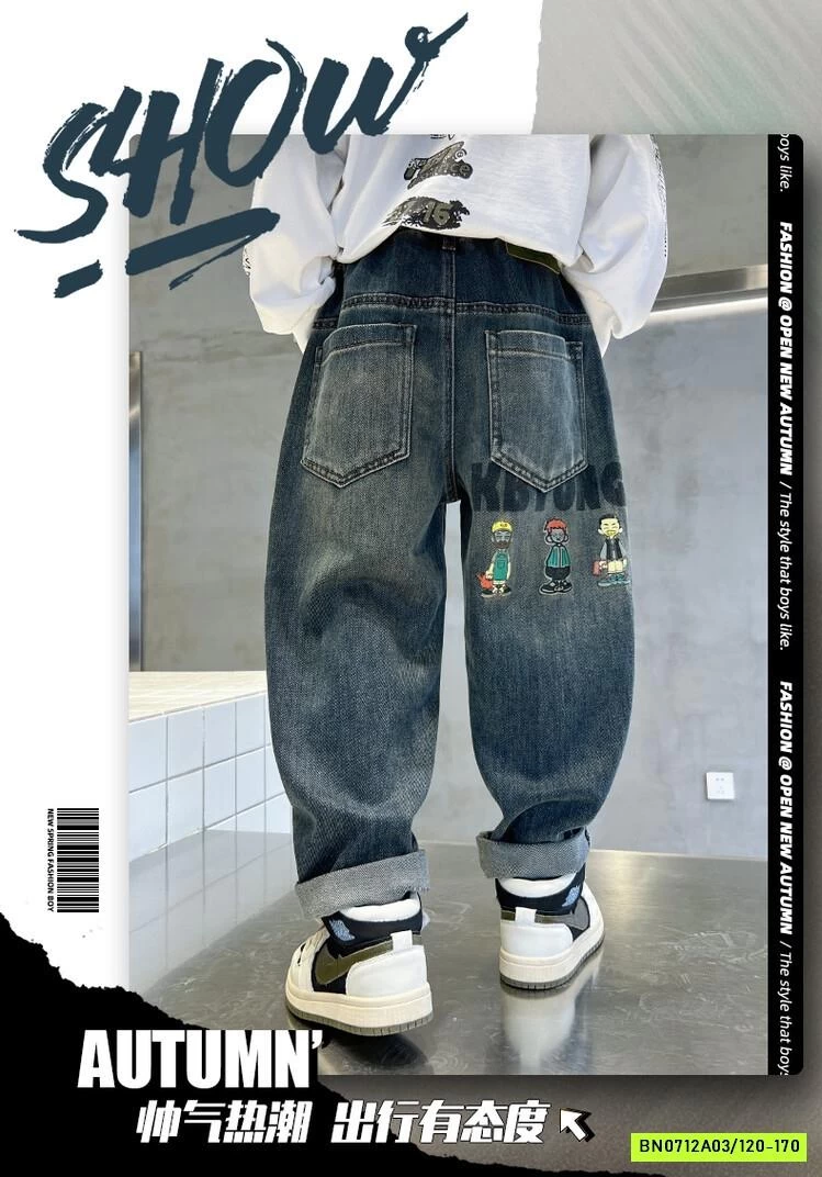 JEANS BAGGY IN HÌNH SAU BT