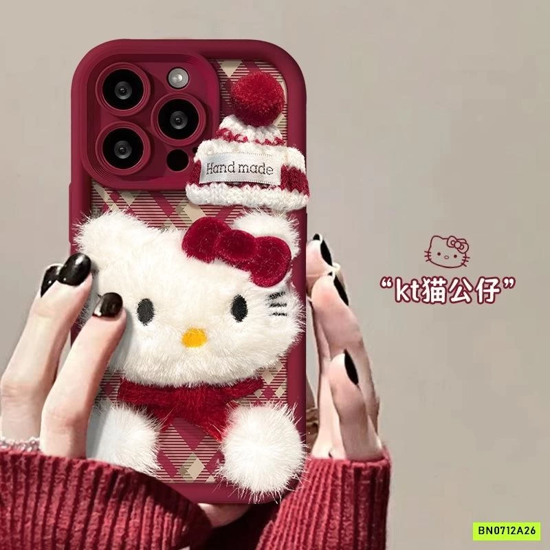 ỐP KITTY ĐỎ KÈM MÓC VÒNG BÔNG