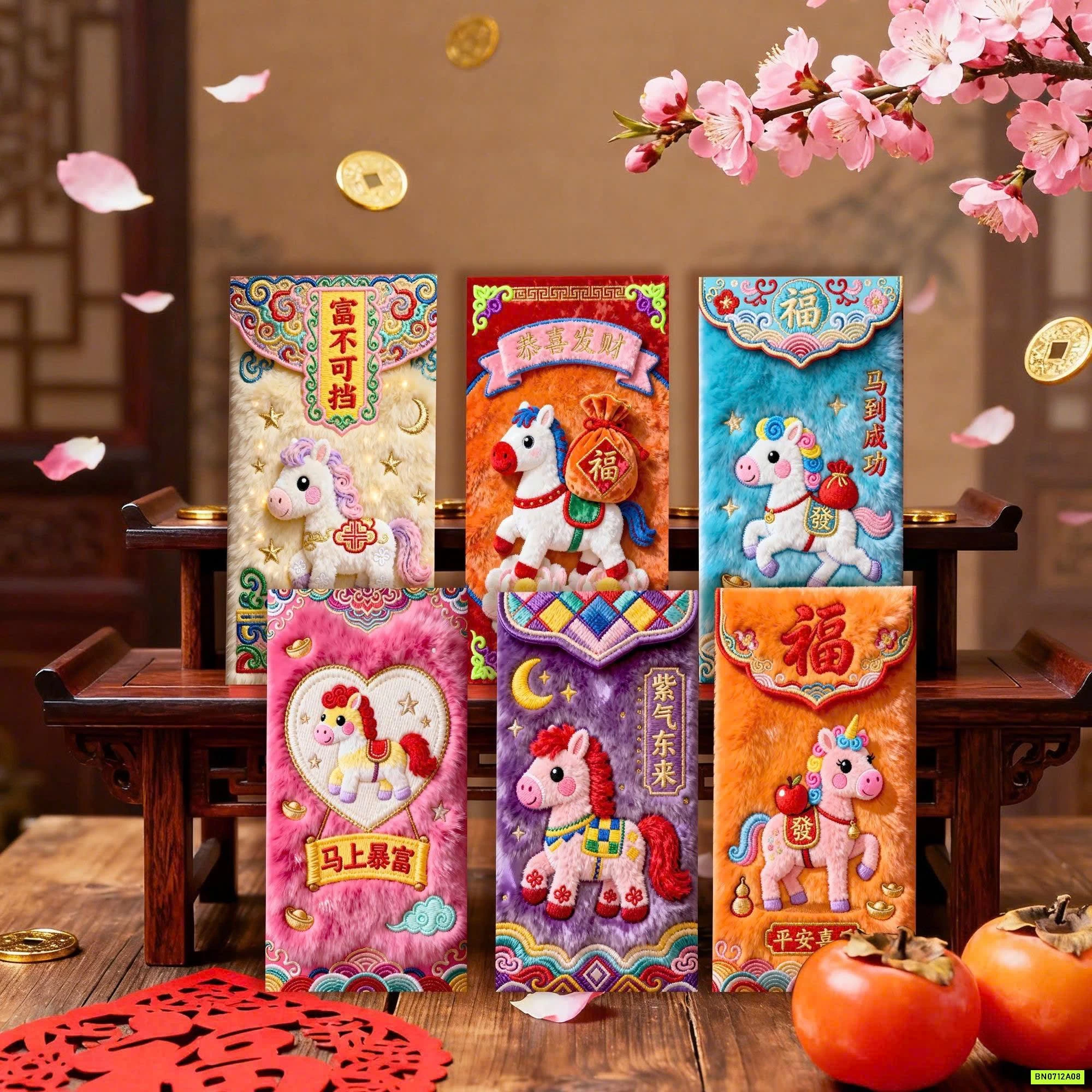 COMBO 30 LÌ XÌ 3D NGỰA SẮC MÀU