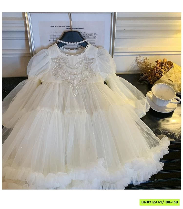 ĐẦM CÔNG CHÚA TRẮNG ĐÍNH CƯỜM BLUETOWN