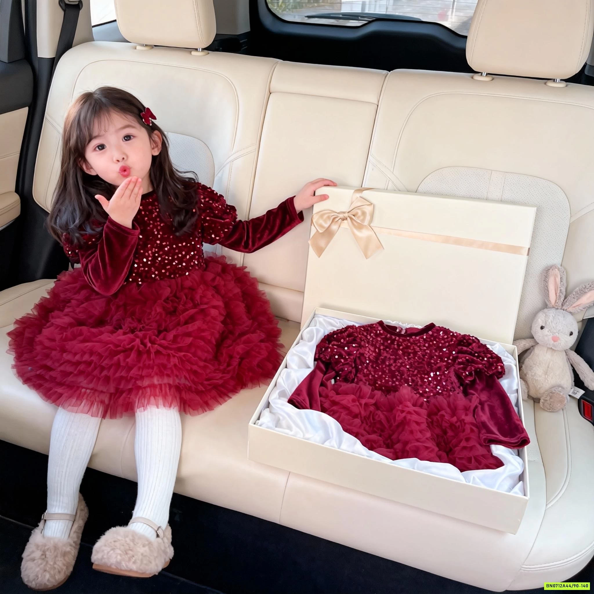 ĐẦM CÔNG CHÚA ĐỎ BLING LÓT NHUNG BLUETOWN