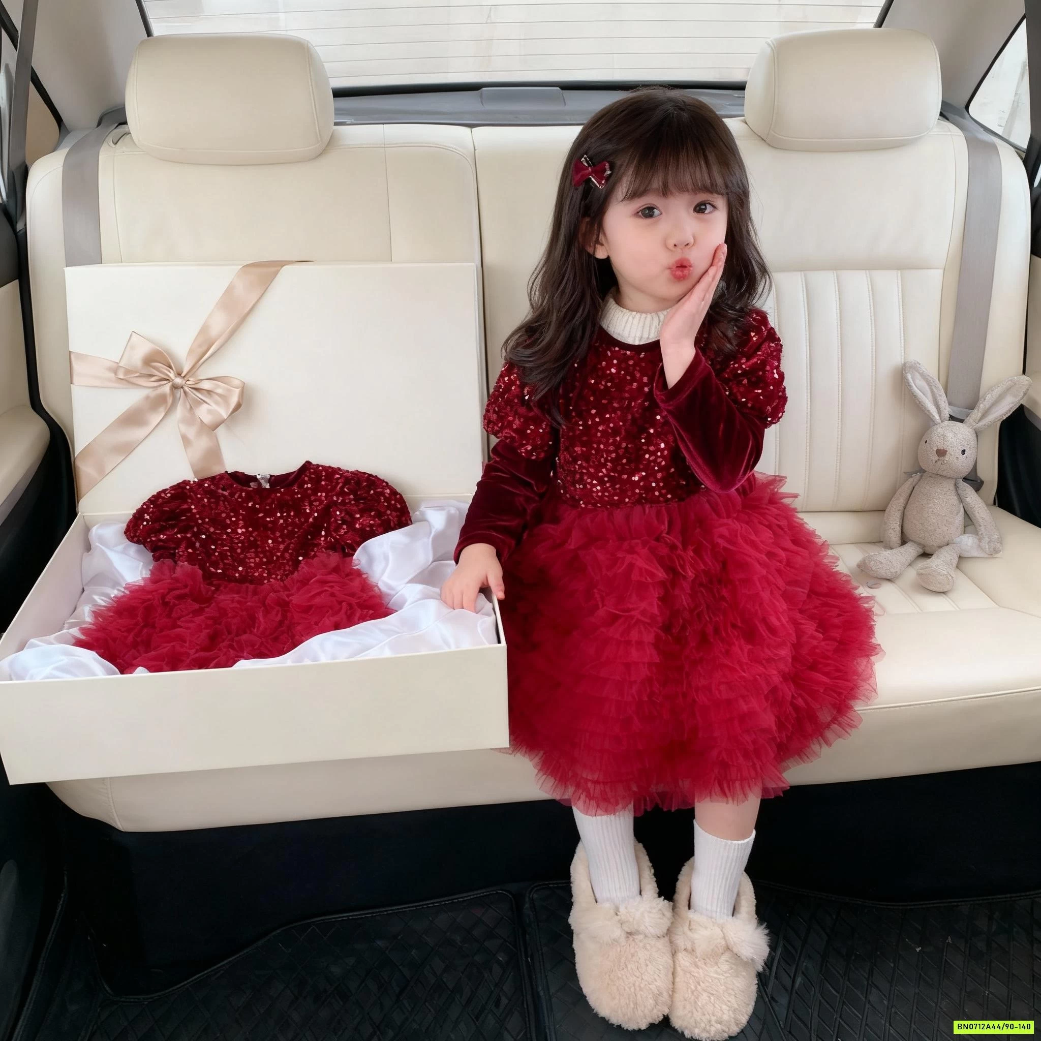 ĐẦM CÔNG CHÚA ĐỎ BLING LÓT NHUNG BLUETOWN