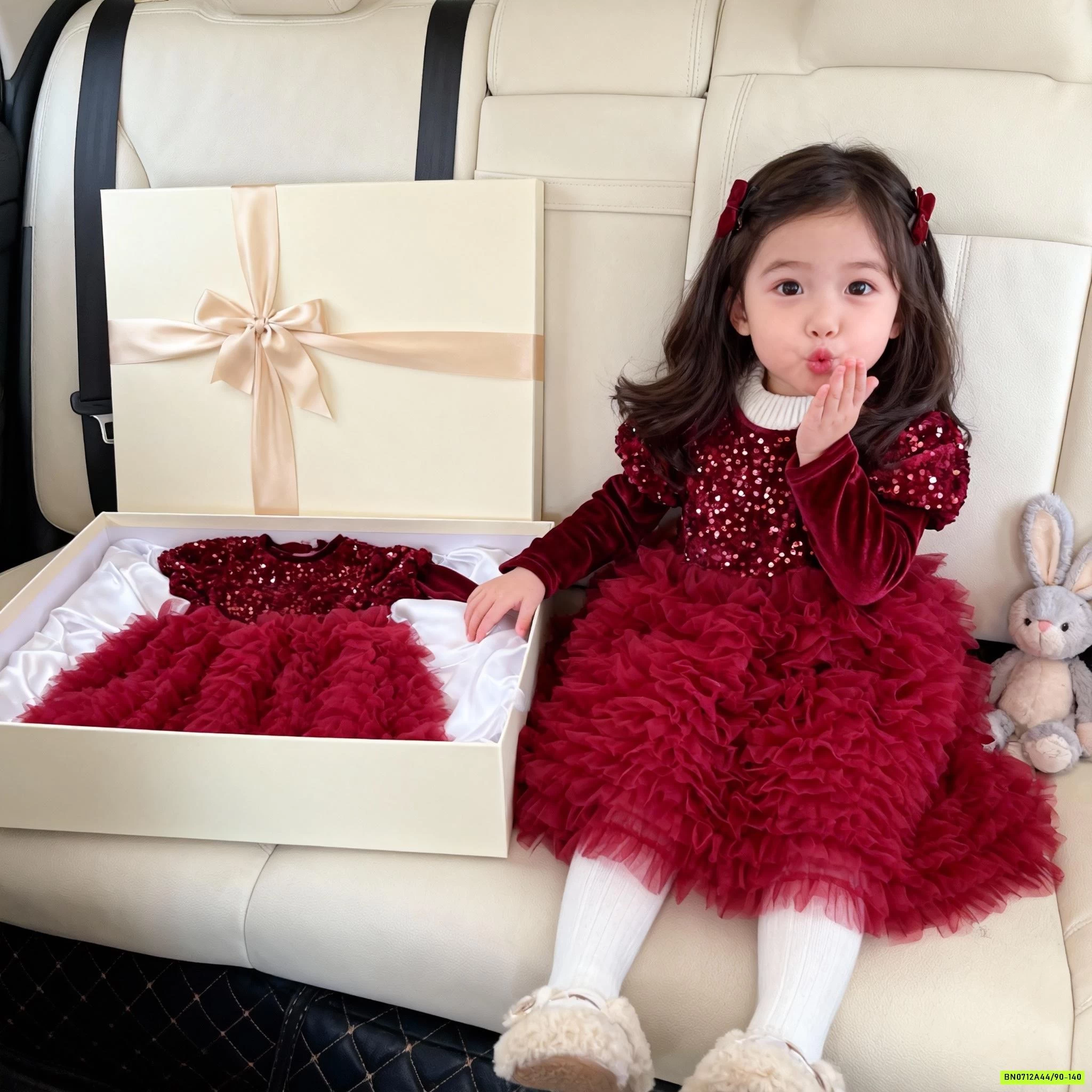 ĐẦM CÔNG CHÚA ĐỎ BLING LÓT NHUNG BLUETOWN