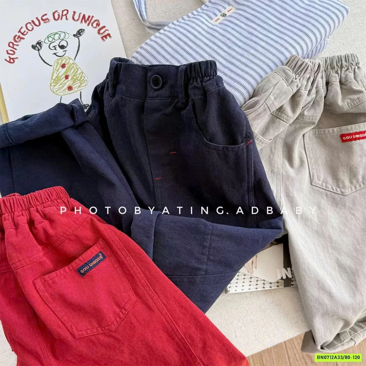 BAGGY KAKI CẠP CHUN ADBABY