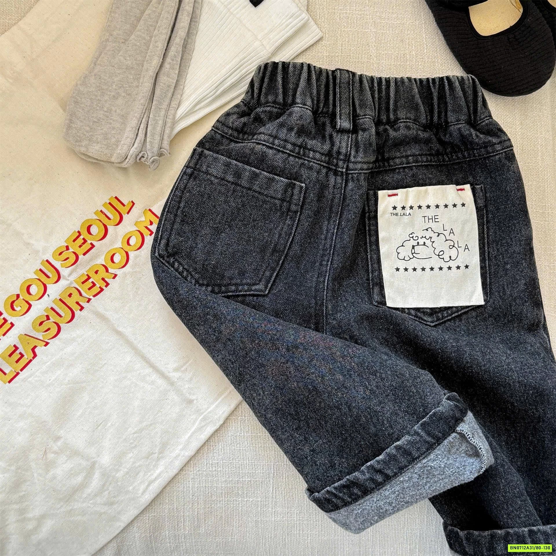 JEANS SUÔNG MÁC TÚI ADBABY