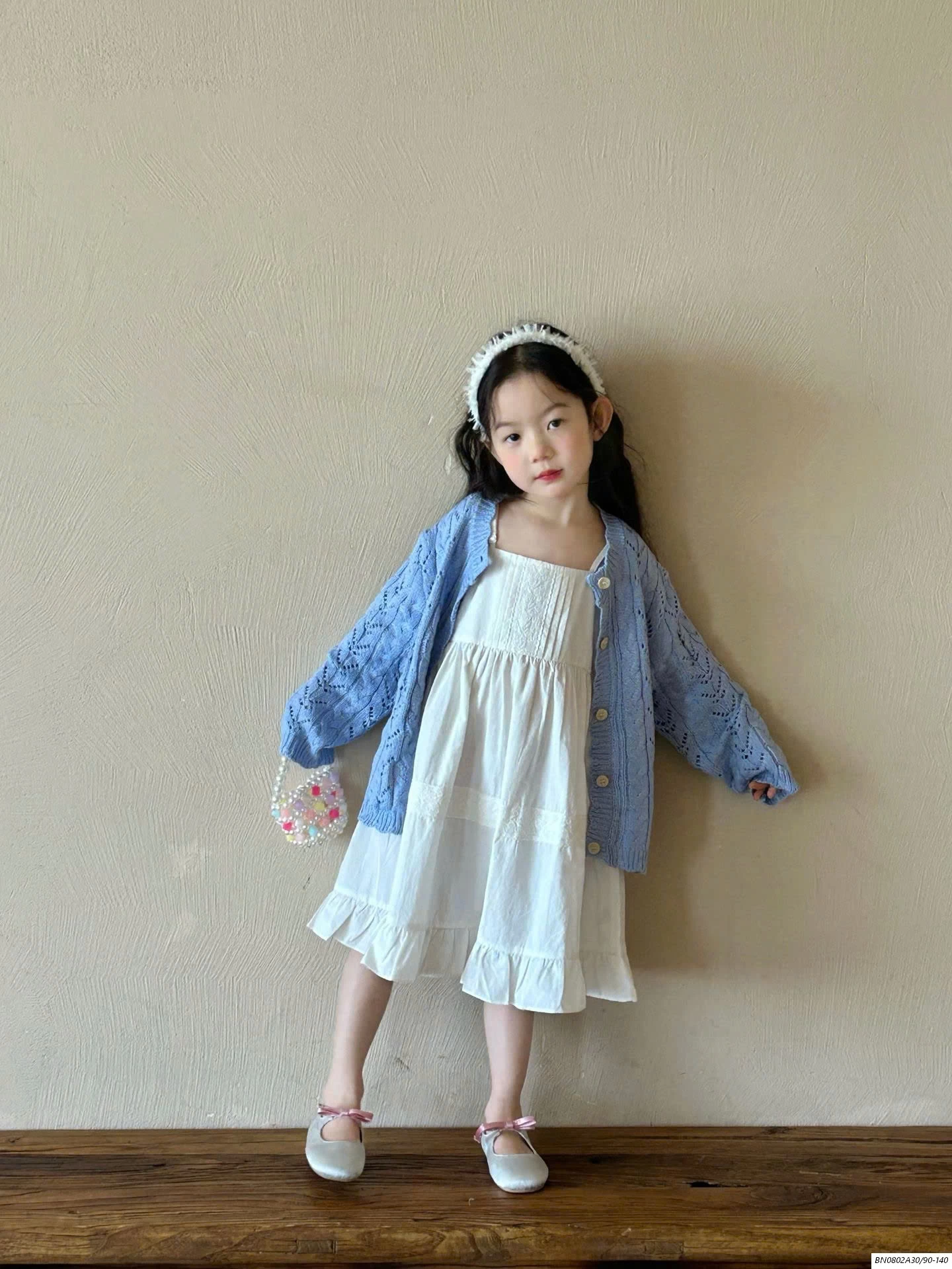 SÉT VÁY 2 DÂY MIX CARDIGAN XANH