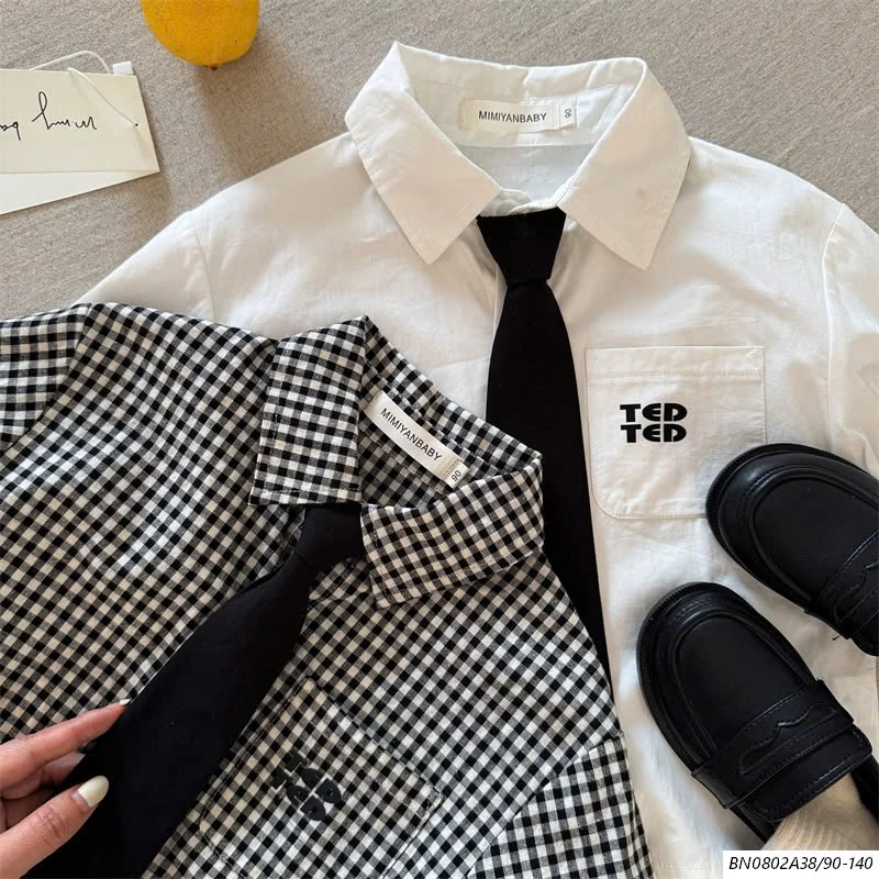 SƠ MI DÀI TAY CỔ BẺ MMY