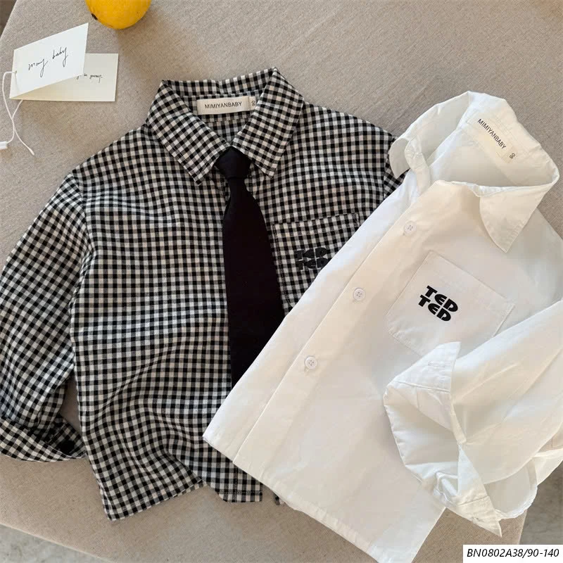 SƠ MI DÀI TAY CỔ BẺ MMY