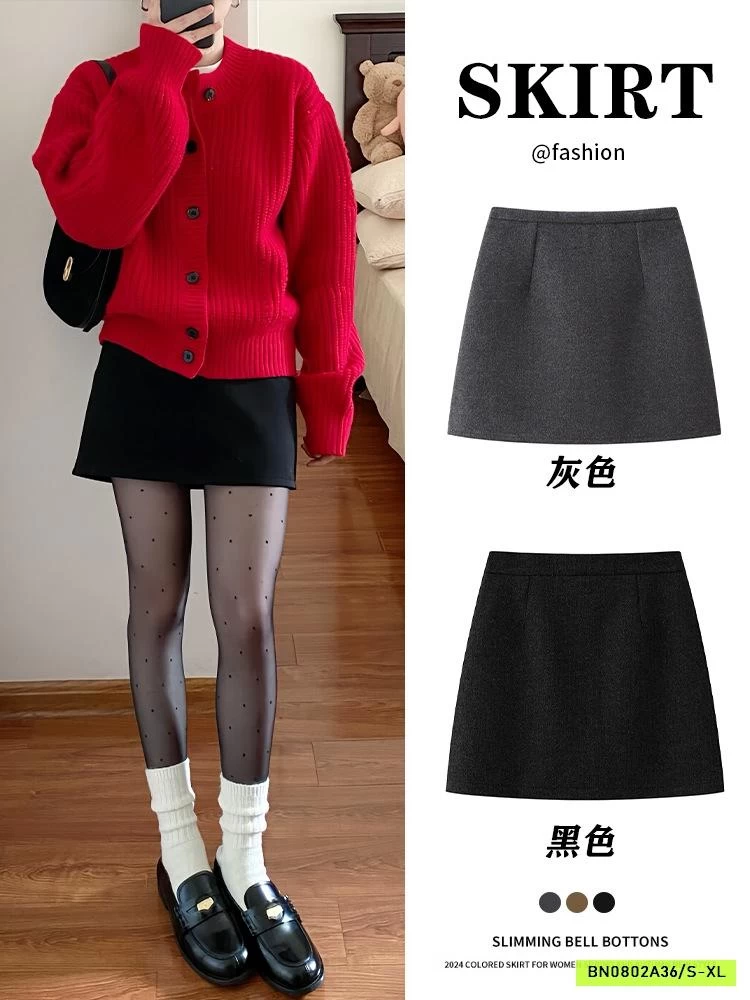 CHÂN VÁY DẠ BÚT CHÌ