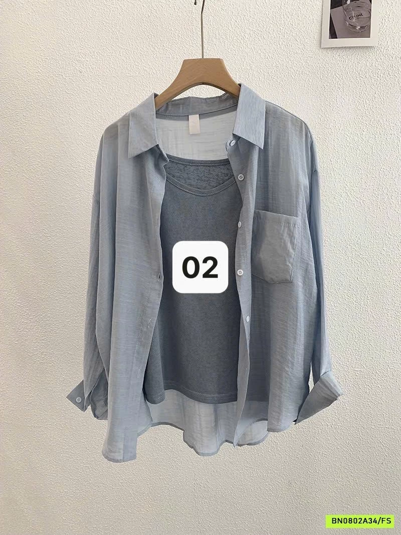 SÉT ÁO 2 DÂY + SƠ MI ĐŨI