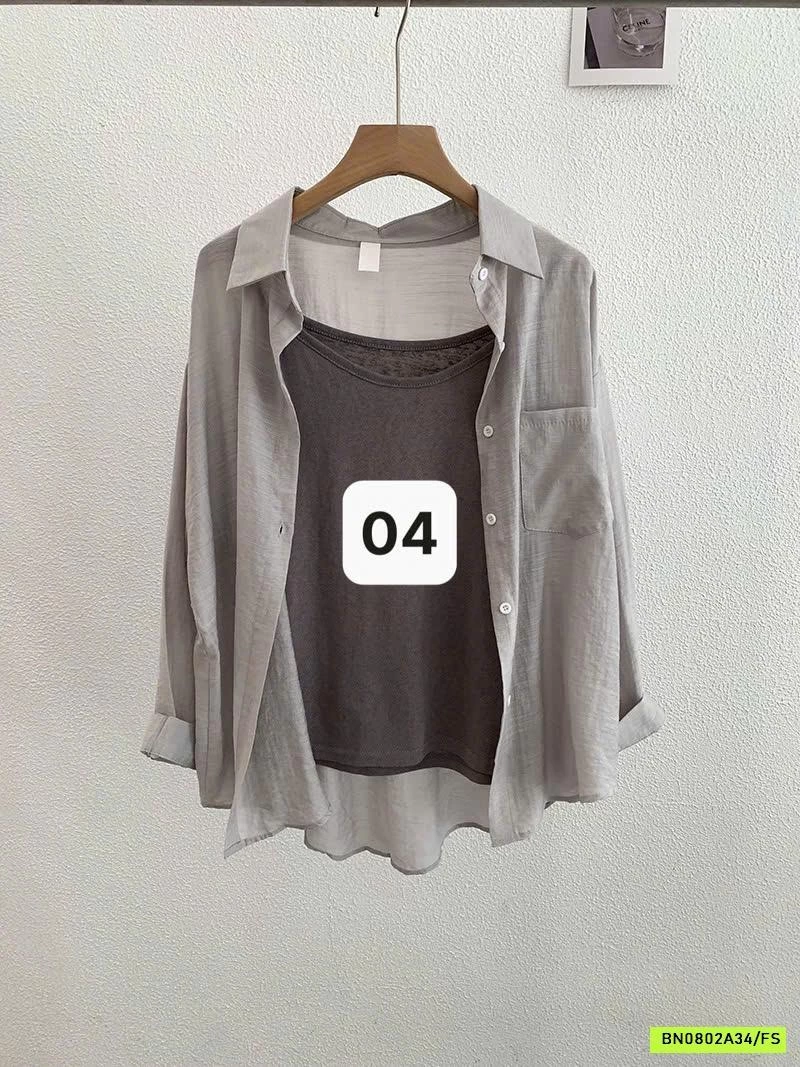 SÉT ÁO 2 DÂY + SƠ MI ĐŨI