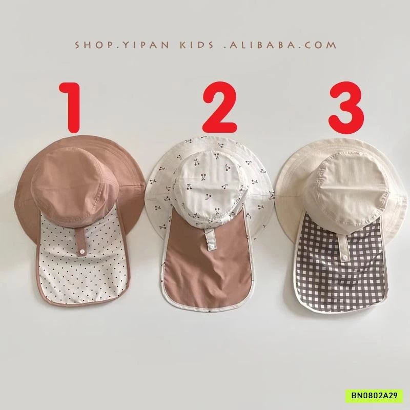 MŨ CHỐNG NẮNG KÈM VẠT SAU